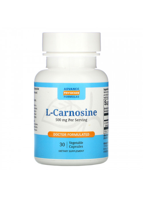 Advance Physician Formulas, L-Carnosine, 500 mg, 30 Vegetable Capsules