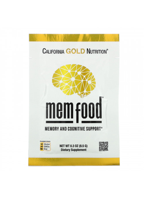 California Gold Nutrition, MEM Food, Memory and Cognitive Support, 60 Packets, 0.3 oz (8.5 g) Each