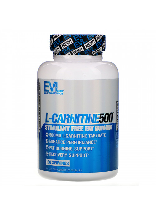 EVLution Nutrition, L-CARNITINE500, 120 Capsules