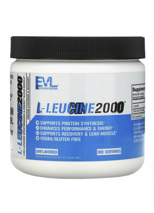 EVLution Nutrition, L-Leucine2000, Unflavored, 7.05 oz (200 g)