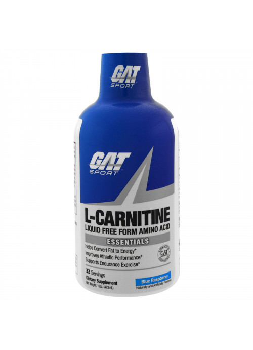GAT, L-Carnitine, Amino Acid, Free Form, Blue Raspberry, 16 oz (473 ml)