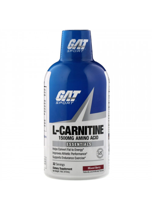 GAT, L-Carnitine, Amino Acid, Mixed Berry, 1,500 mg, 16 oz (473 ml)