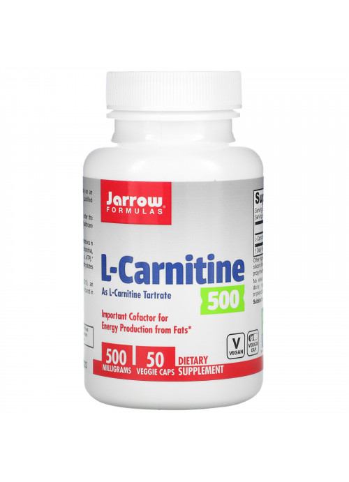 Jarrow Formulas, L-Carnitine 500, 500 mg, 50 Veggie Caps