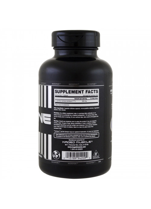 Kaged Muscle, L-Carnitine, 250 Vegetable Capsules