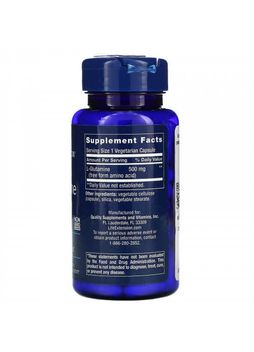 Life Extension, L-Glutamine, 500 mg, 100 Vegetarian Capsules