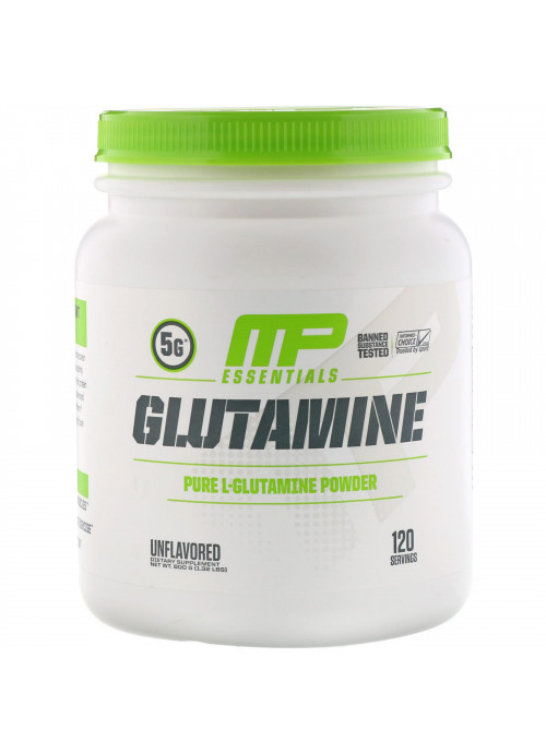 MusclePharm, Essentials, Glutamine, Unflavored, 1.32 lbs (600 g)