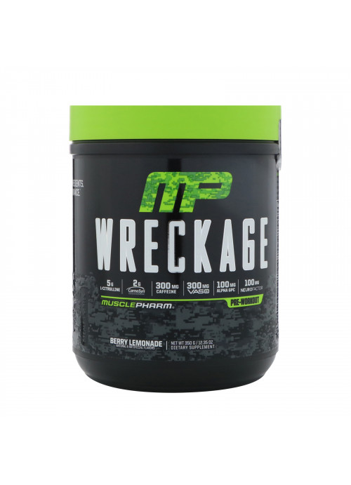 MusclePharm, Wreckage, Pre-Workout, Berry Lemonade, 12.35 oz (350 g)