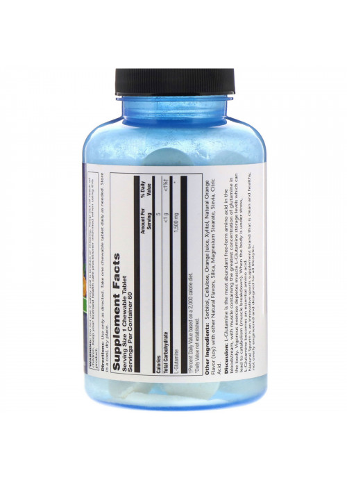 Natural Sport, Glutamine Chewables,  Orange Flavor, 1,500 mg, 60 Chewables