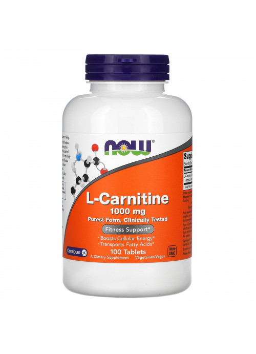 Now Foods, L-Carnitine, 1000 mg, 100 Tablets