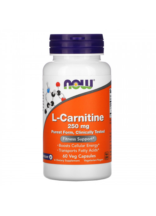 Now Foods, L-Carnitine, 250 mg, 60 Capsules