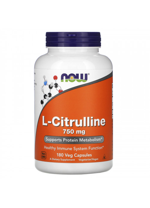 Now Foods, L-Citrulline, 750 mg, 180  Veg Capsules