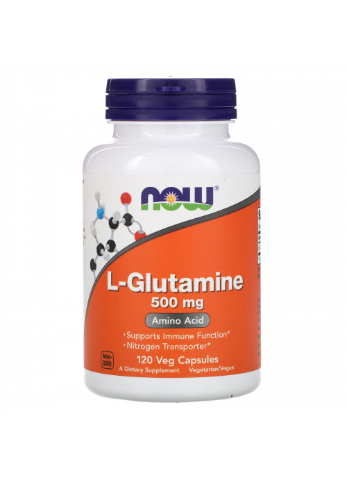 Now Foods, L-Glutamine, 500 mg, 120 Veg Capsules