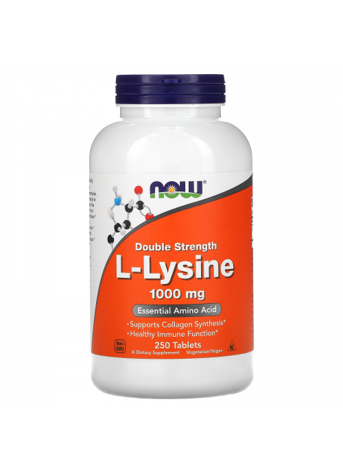 Now Foods, L-Lysine, 1,000 mg, 250 Tablets