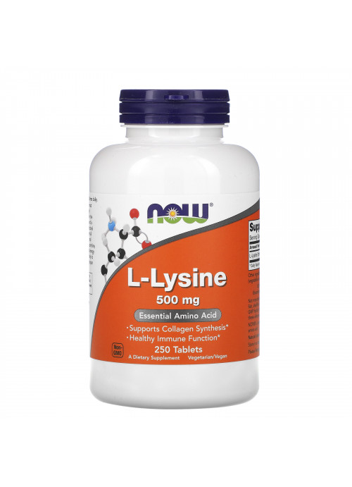 Now Foods, L-Lysine, 500 mg, 250 Tablets