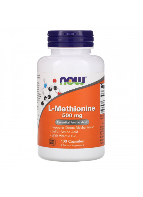 Now Foods, L-Methionine, 500 mg, 100 Capsules