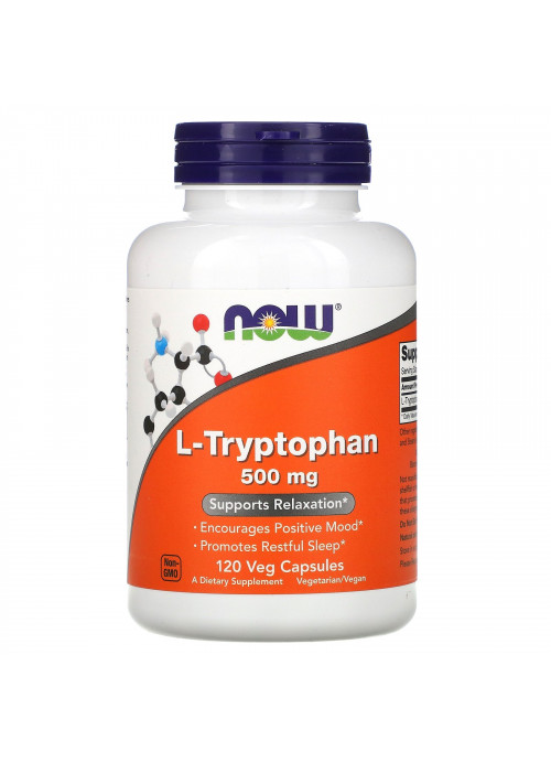Now Foods, L-Tryptophan, 500 mg, 120 Veg Caps