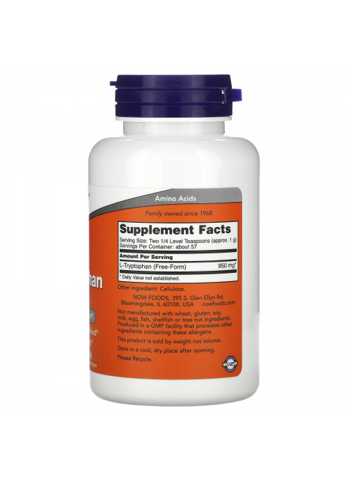 Now Foods, L-Tryptophan Powder, 2 oz (57 g)