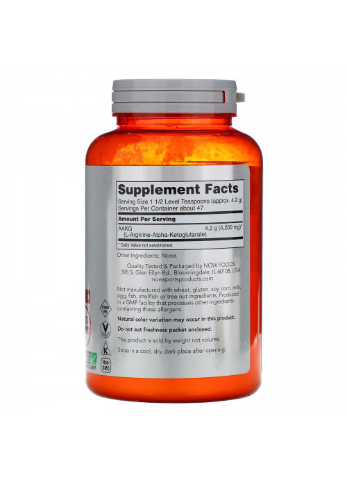 Now Foods, Sports, AAKG Pure Powder, 7 oz (198 g)