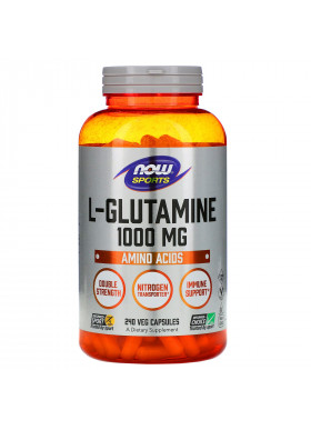 Now Foods, Sports, L-Glutamine, 1,000 mg, 240 Veg Capsules