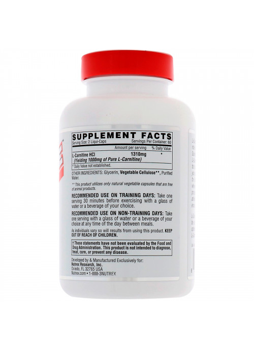 Nutrex Research, LIPO-6 CARNITINE, 120 Liquid Capsules