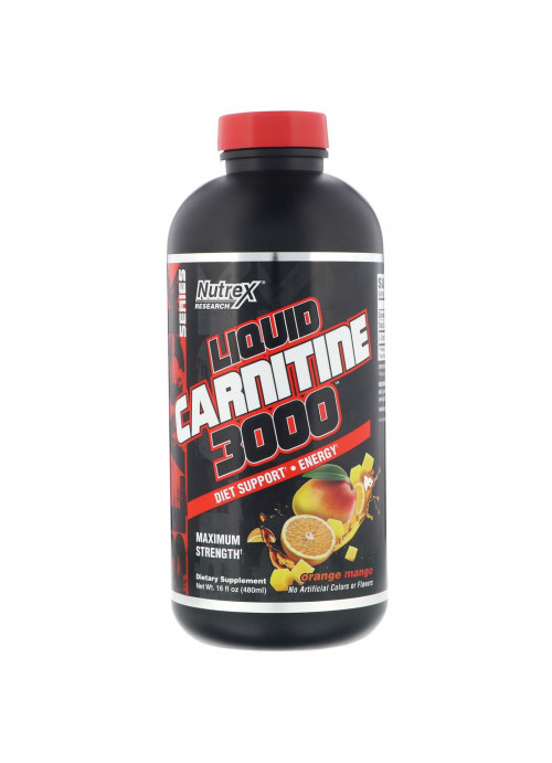 Nutrex Research, Liquid Carnitine 3000, Orange Mango, 16 fl oz (480 ml)