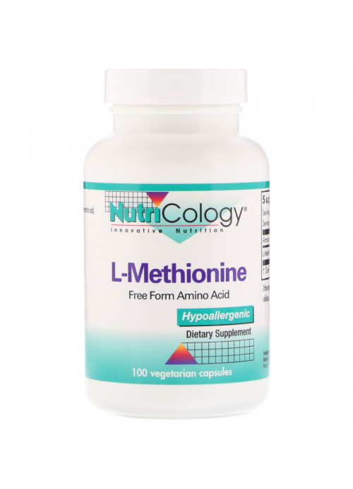 Nutricology, L-Methionine, 100 Vegetarian Capsules