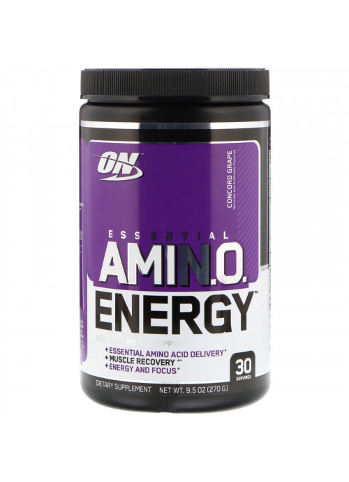 Optimum Nutrition, ESSENTIAL AMIN.O. ENERGY, Concord Grape, 9.5 oz (270 g)