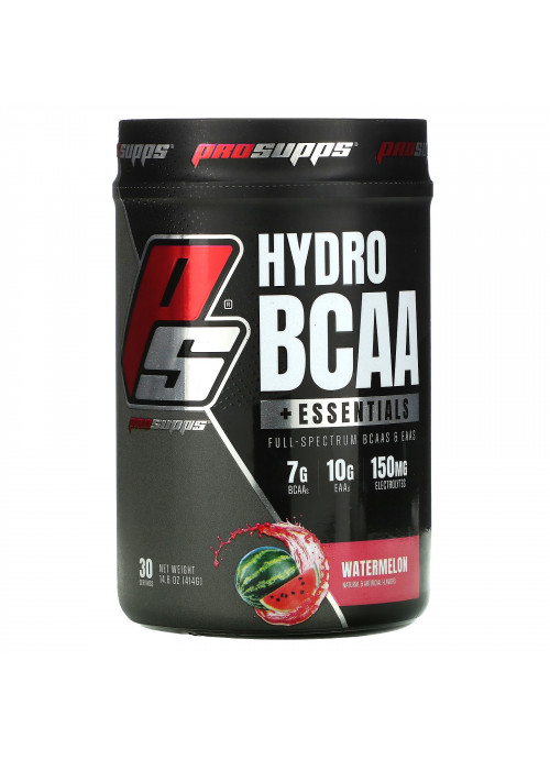 ProSupps, Hydro BCAA +Essentials, Watermelon, 14.6 oz (414 g)