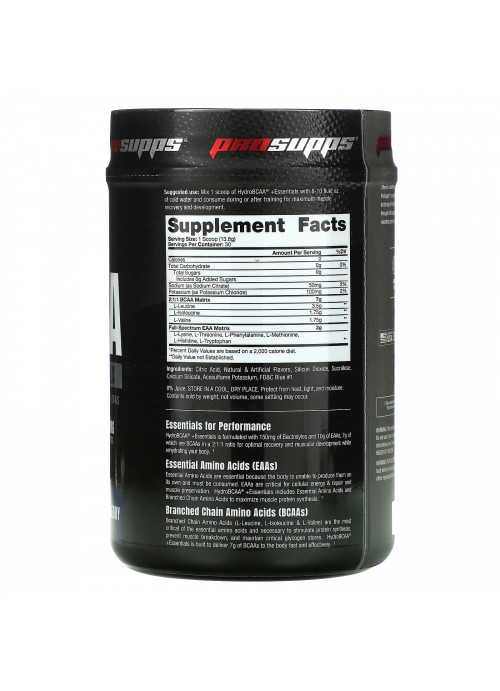 ProSupps, Hyrdo BCAA +Essentials, Blue Raspberry, 14.6 oz (414 g)