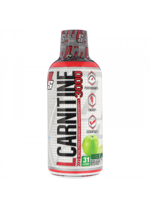ProSupps, L-Carnitine 3000, Green Apple, 16 fl oz (473 ml)