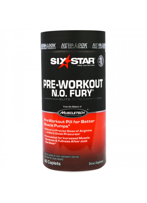 Six Star, Elite Series, Pre-Workout N.O. FURY, 60 Caplets