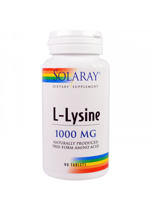 Solaray, L-Lysine, 1,000 mg, 90 Tablets