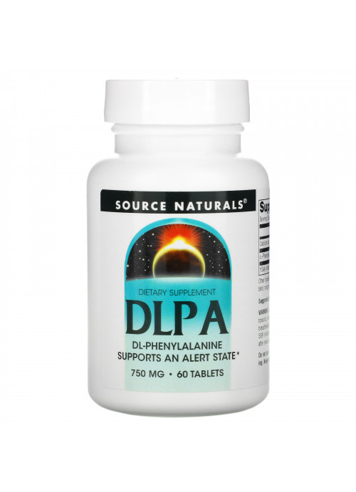 Source Naturals, DLPA, 750 mg, 60 Tablets
