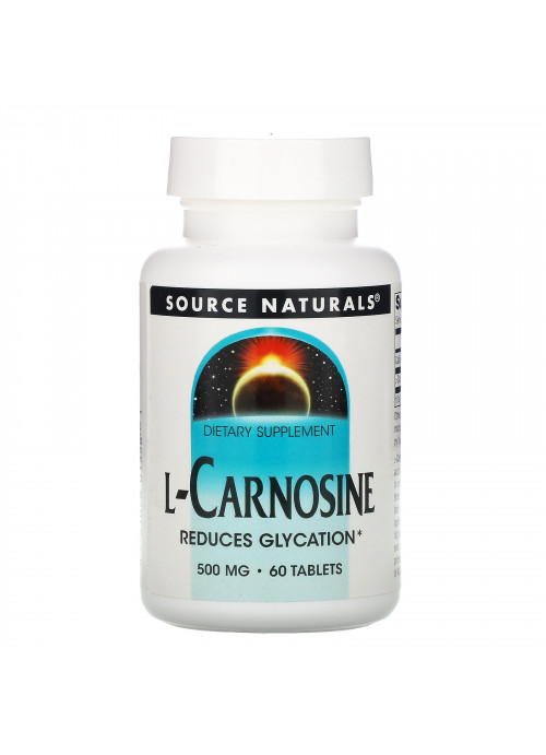 Source Naturals, L-Carnosine, 500 mg, 60 Tablets