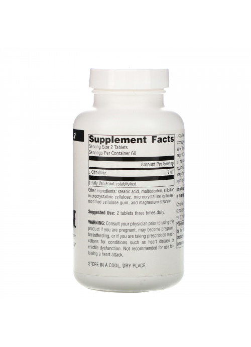 Source Naturals, L-Citrulline, Free-Form, 1,000 mg, 120 Tablets