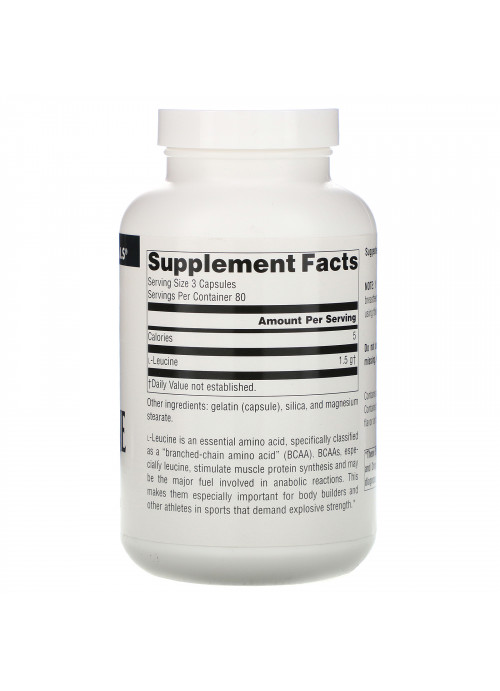 Source Naturals, L-Leucine, 500 mg, 240 Capsules