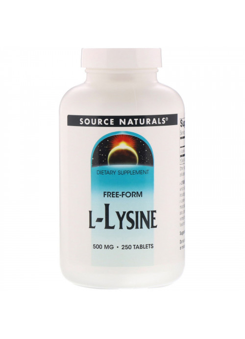 Source Naturals, L-Lysine, 500 mg, 250 Tablets