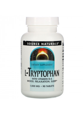 Source Naturals, L-Tryptophan, 1,000 mg, 90 Tablets