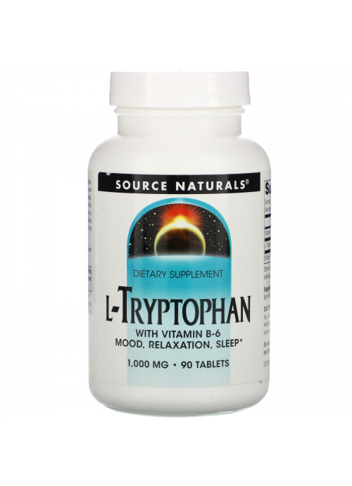 Source Naturals, L-Tryptophan, 1,000 mg, 90 Tablets