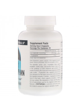 Source Naturals, L-Tryptophan, 500 mg, 60 Capsules