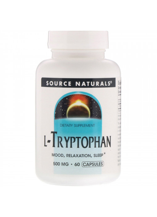 Source Naturals, L-Tryptophan, 500 mg, 60 Capsules