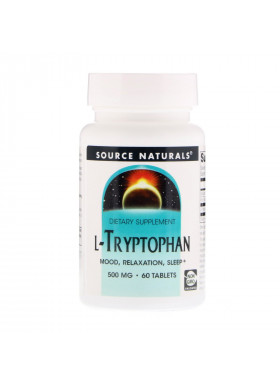 Source Naturals, L-Tryptophan, 500 mg, 60 Tablets