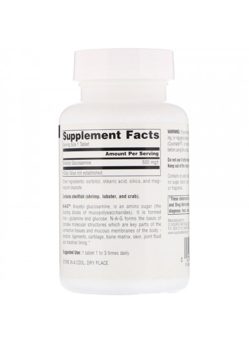 Source Naturals, N-A-G, 500 mg, 120 Tablets