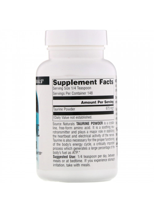 Source Naturals, Taurine Powder, 3.53 oz (100 g)