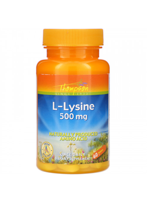 Thompson, L-Lysine, 500 mg , 60 Tablets
