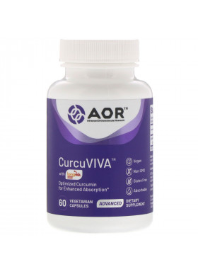 Advanced Orthomolecular Research AOR, CurcuViva, 60 Vegetarian Capsules