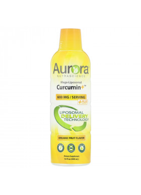 Aurora Nutrascience, Mega-Liposomal Curcumin+, Organic Fruit Flavor, 600 mg, 16 fl oz (480 ml)