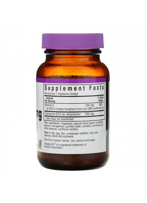Bluebonnet Nutrition, CoQ10, 200 mg, 60 Veggie Softgels