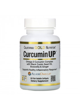 California Gold Nutrition, CurcuminUP, Omega-3 Curcumin Complex, Inflammation Support, 30 Fish Gelatin Softgels