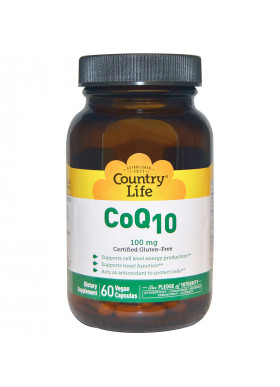 Country Life, CoQ10, 100 mg, 60 Vegan Capsules